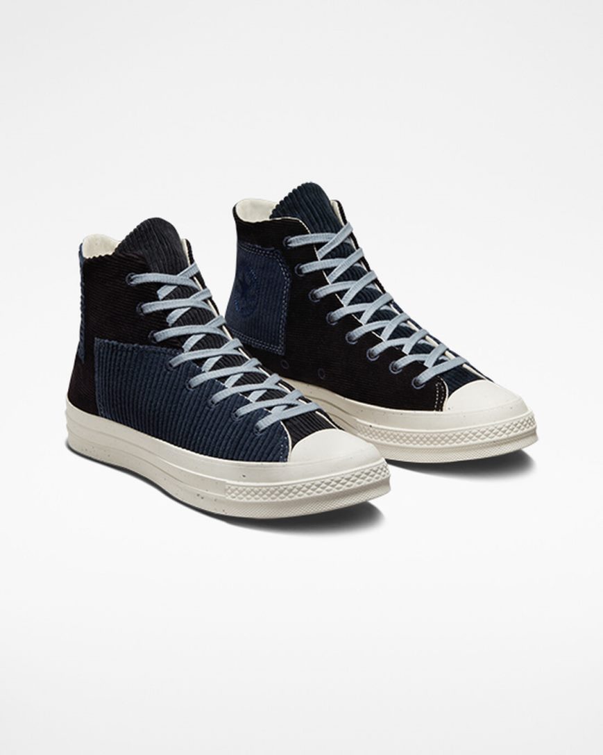 Zapatillas Altas Converse Chuck 70 Beyond Retro Hombre Negras Azul Marino | PE 82L47P